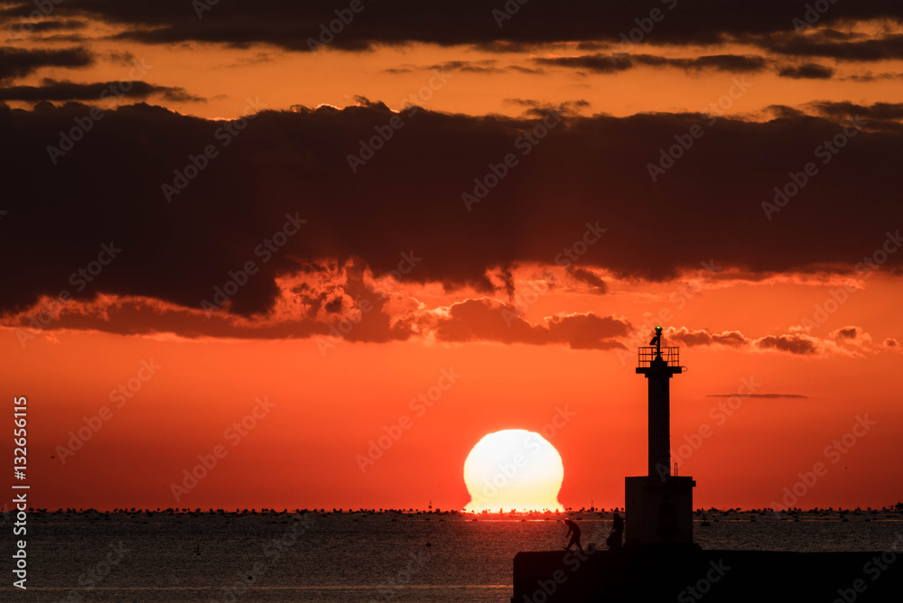 だるま夕日