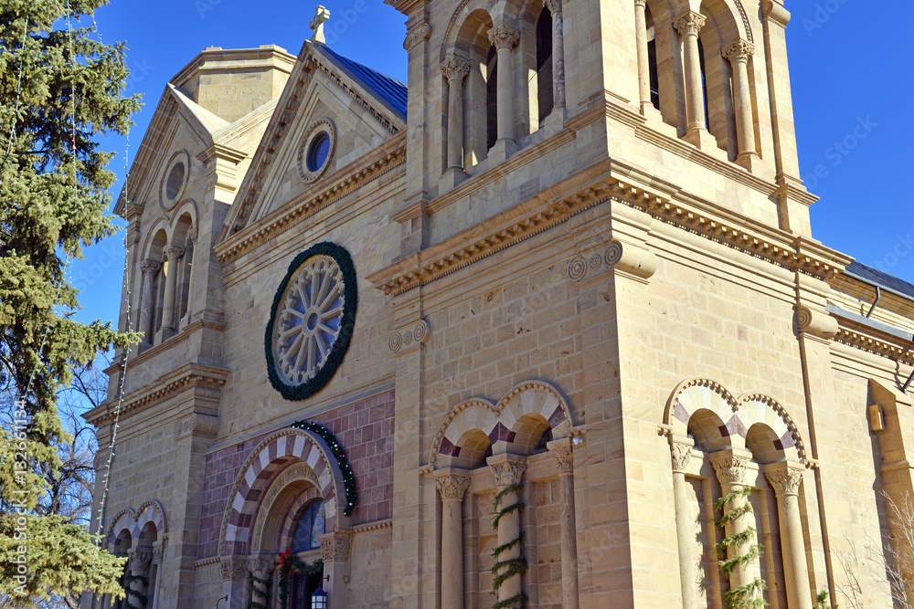 Obraz premium Saint Francis Cathedral also known as Cathedral Basilica of St. Francis of Assisi Santa Fe, New Mexico