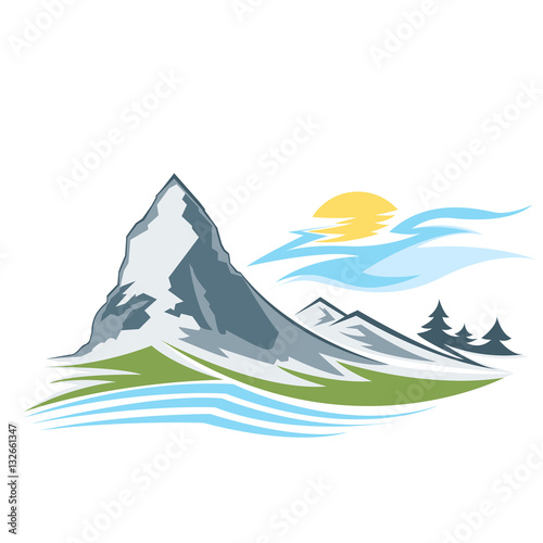 Abstract high mountain