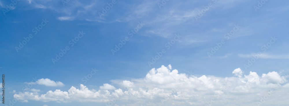 Panorama of white cloud and blue sky in morning Panorama of white cloud and blue sky in morning