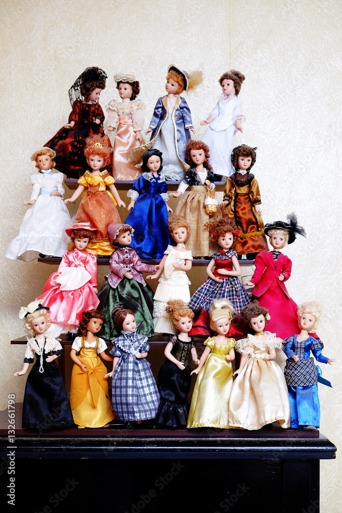Fototapeta premium set of beautiful dolls