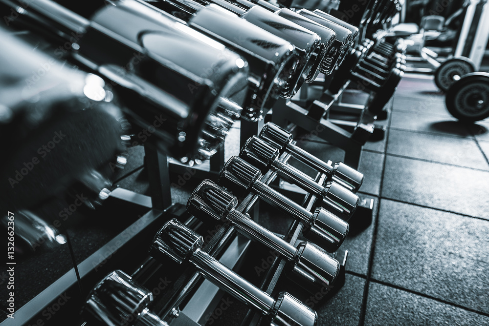 Different kinds of glossy barbells Different kinds of glossy barbells