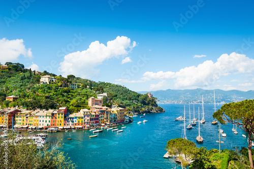 Beautiful sea coast in Portofino, Italy.
