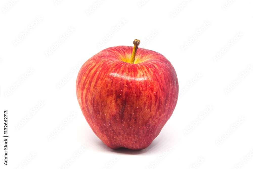 red apple on white background. Healthy fruit red apple on white background. Healthy fruit