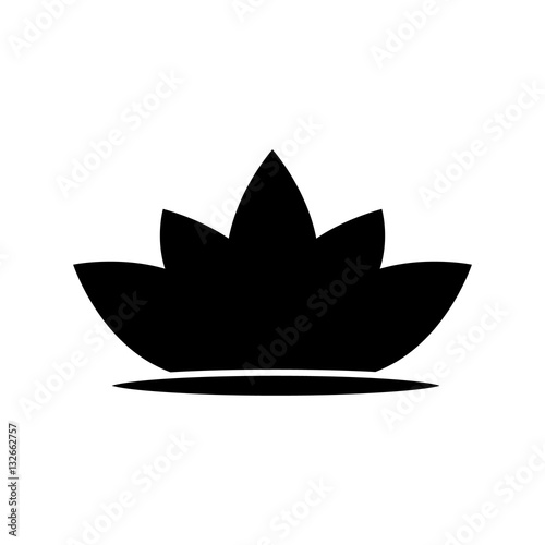 Vector black lotus icon