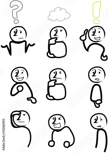 Problem Lösung Gesichter Emotionen Idee
