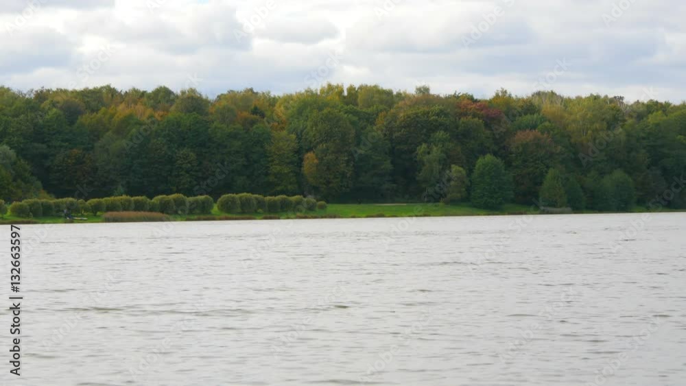 Forest Lake Landscape With Sky And Clouds Forest Lake Landscape With Sky And Clouds