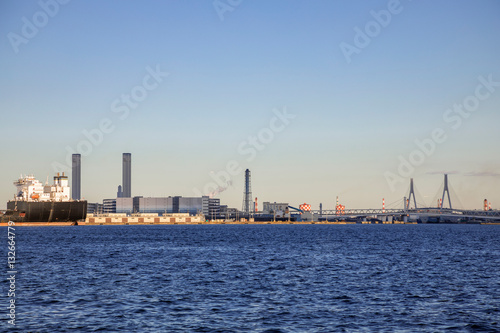 modern industrial area panorama view © metamorworks