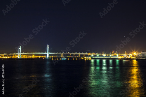 modern industrial area panorama night view © metamorworks