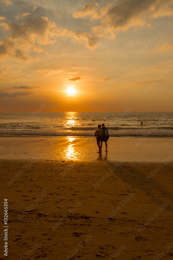 Sunset on the beach