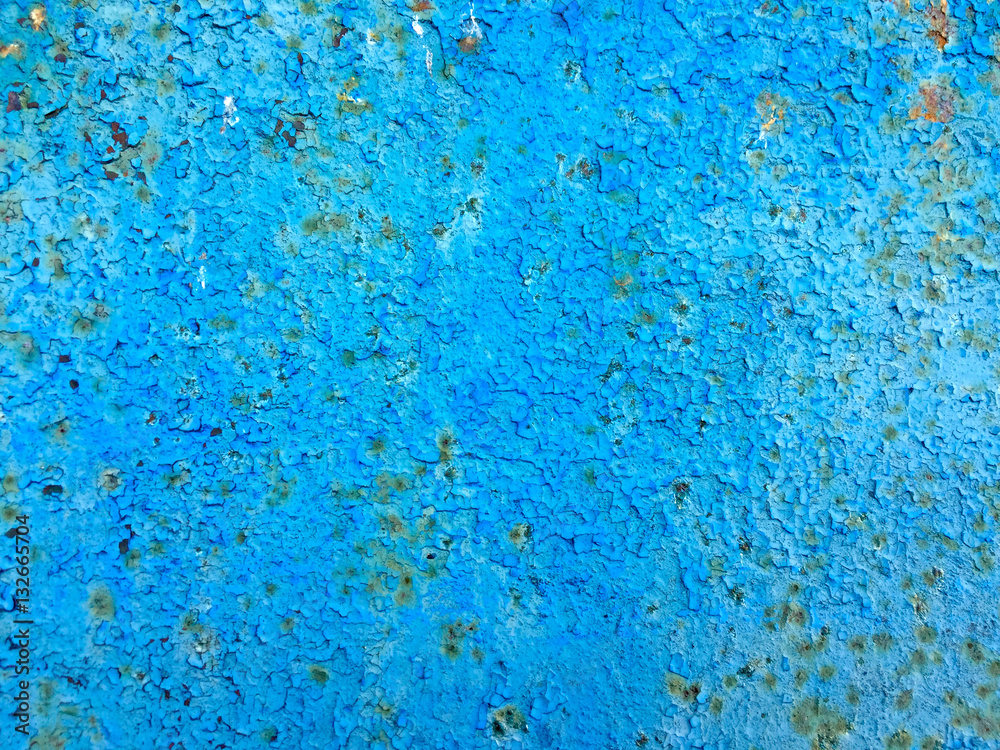 Texture of blue rusty iron