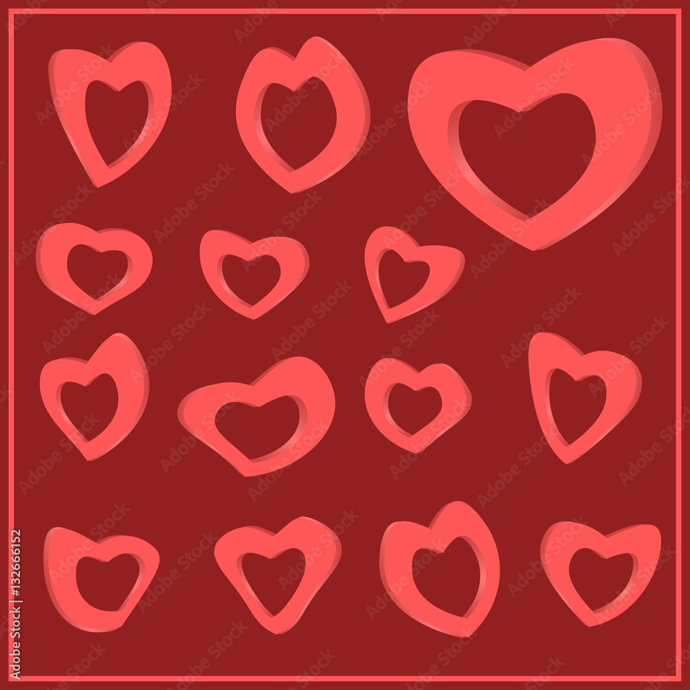 Set of hearts for Valentine s Day Set of hearts for Valentine s Day