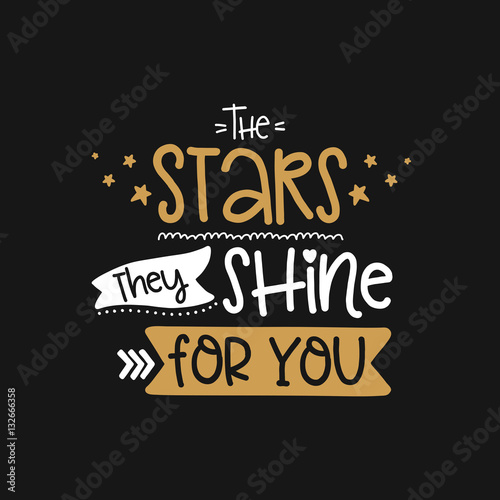 Vector poster with phrase and decor elements