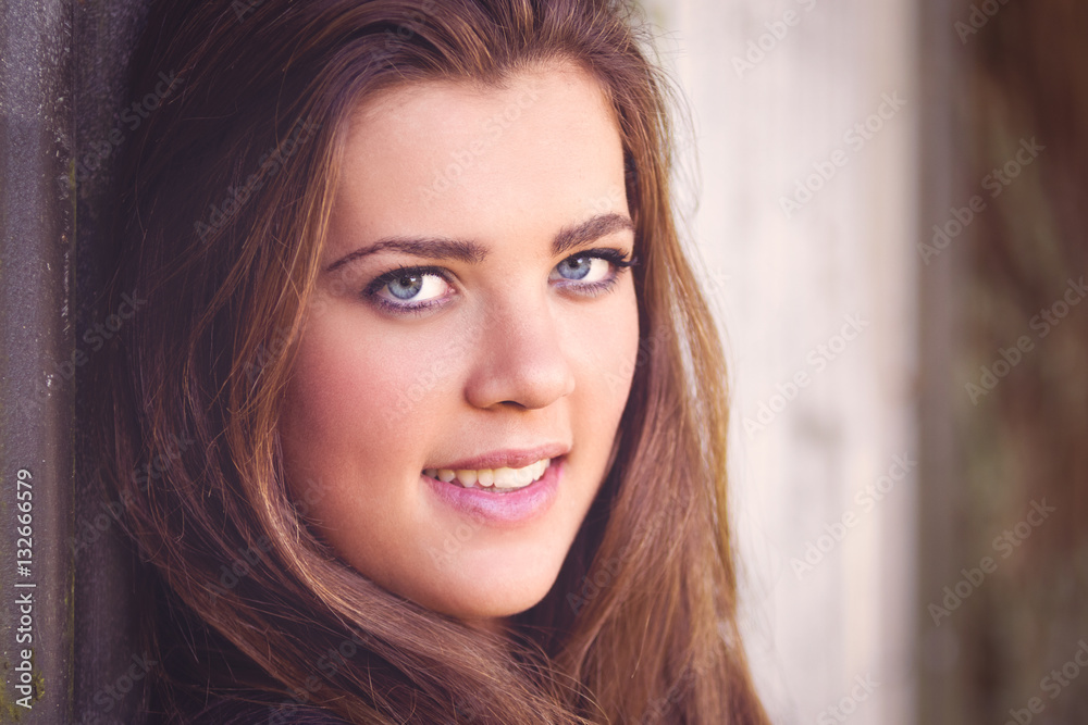Smiling Beautiful Young Woman Smiling Beautiful Young Woman