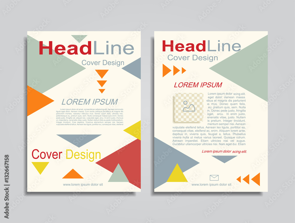 Brochure design layout with place for your data. Vector