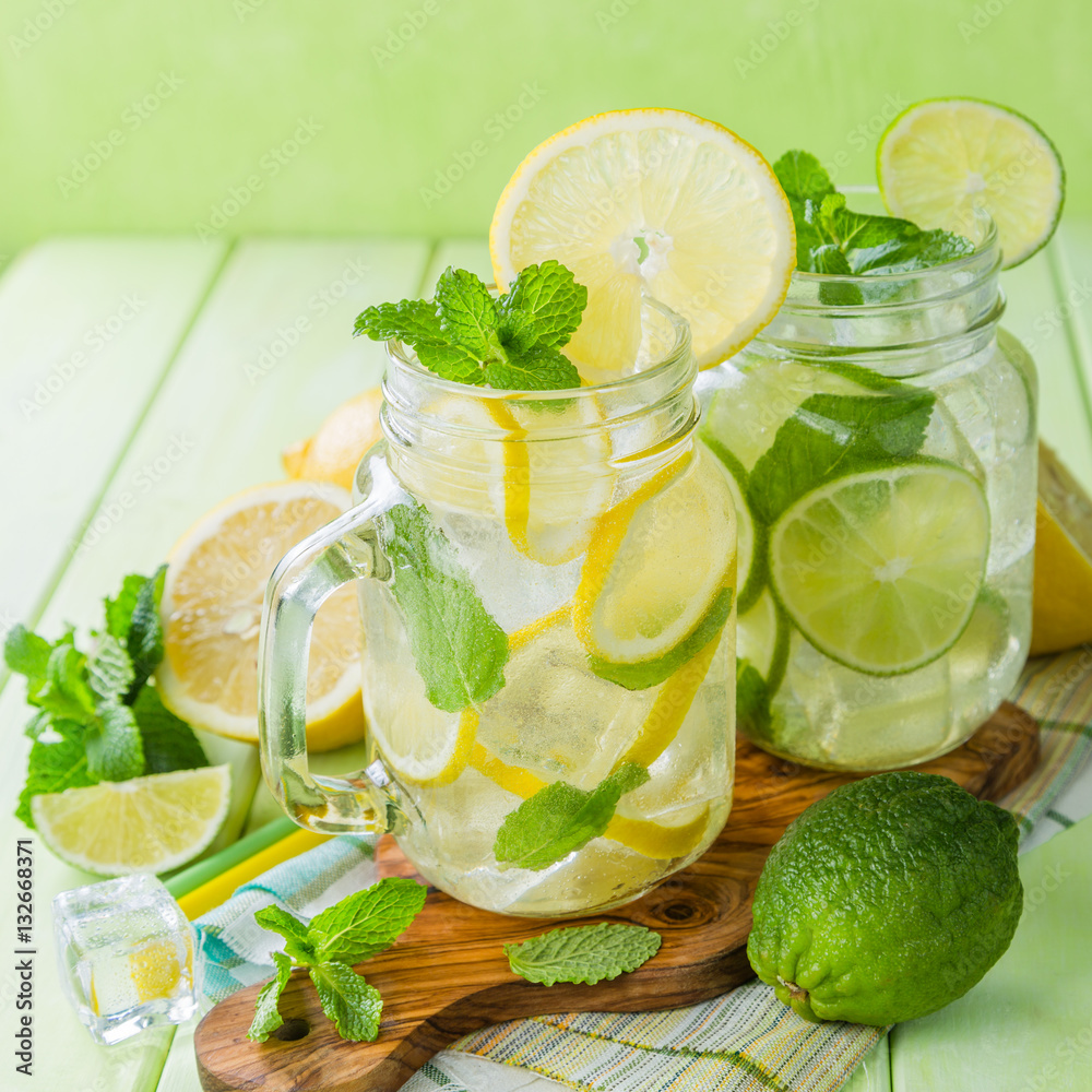 Fototapeta premium Selection of infused water for detox