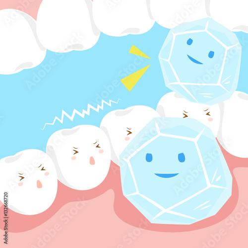 sensitive tooth with a ice