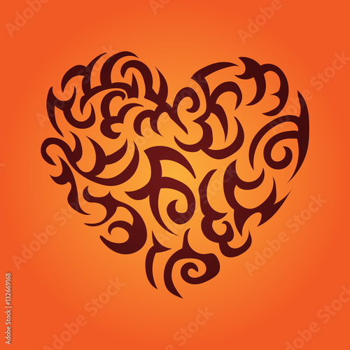 Heart. Celtic pattern