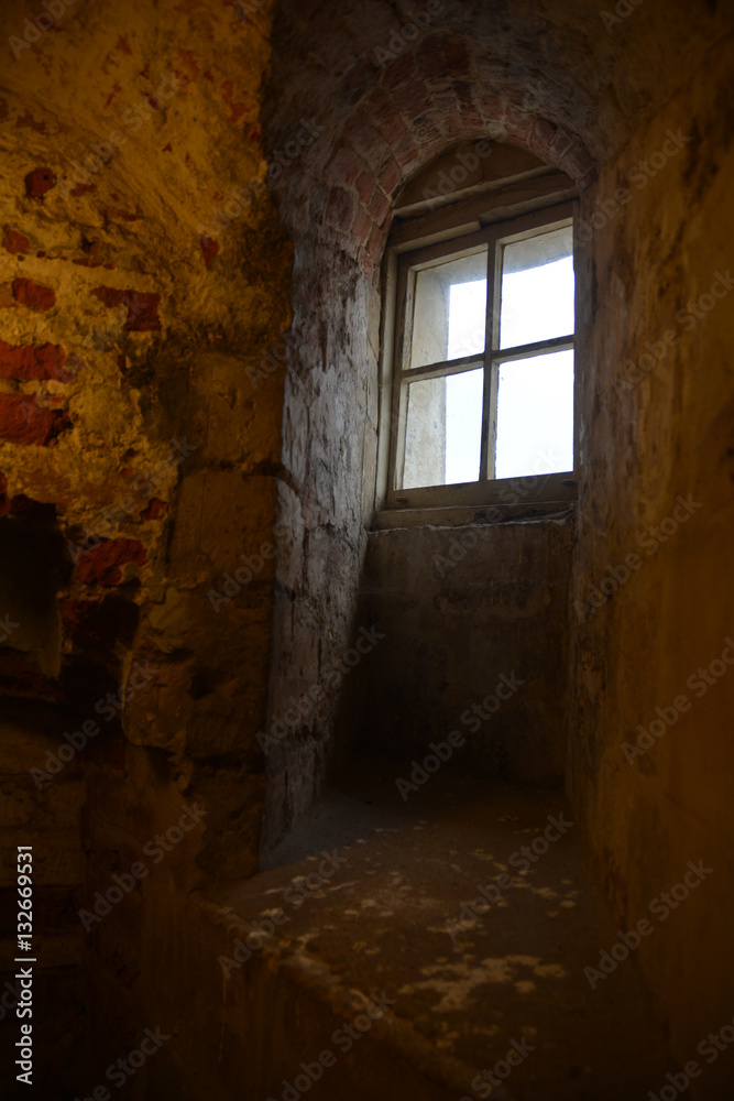 A medieval window at Deal Castle. Kent. 