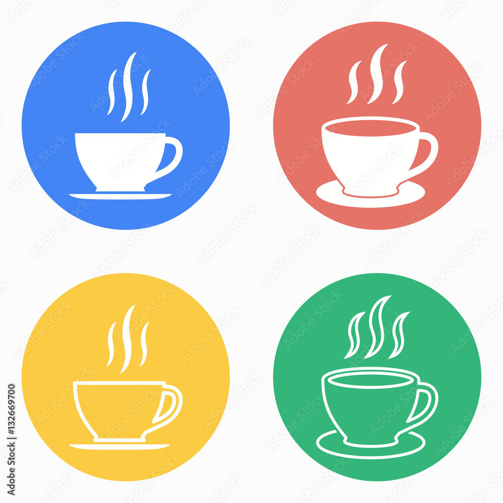 Coffee cup icon set.