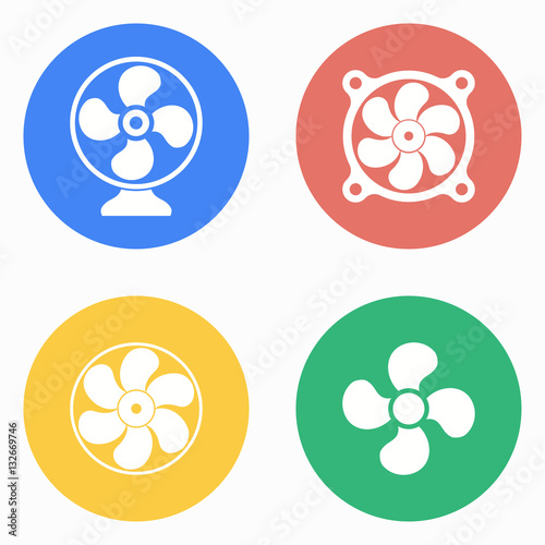 Fan icon set.