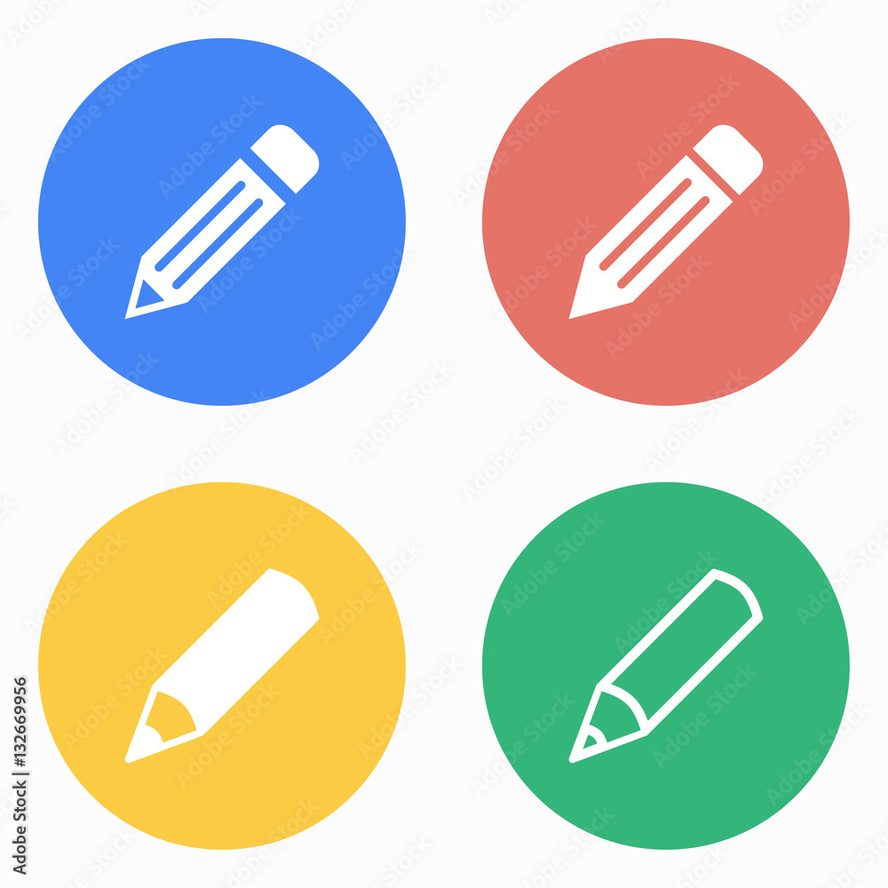 Pen icon set. Pen icon set.