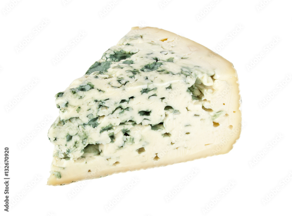 Blue cheese isolated on a white background