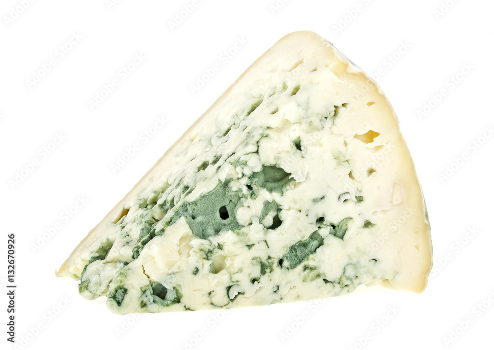 Blue cheese isolated on a white background Blue cheese isolated on a white background