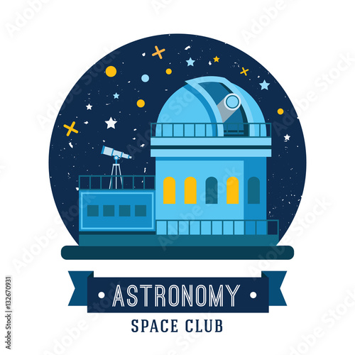 Vintage space and astronaut badge or label.