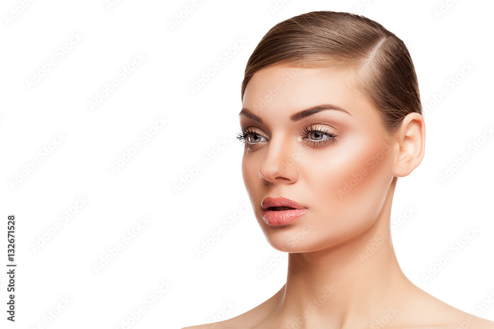 Natural beauty portrait. Beautiful model with perfect skin Natural beauty portrait. Beautiful model with perfect skin