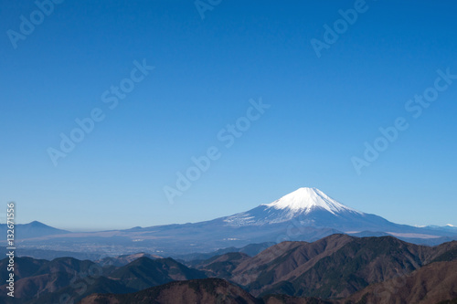 冬の富士山（丹沢 三ノ塔から）