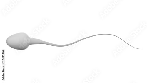 white sperm isolated on white photo