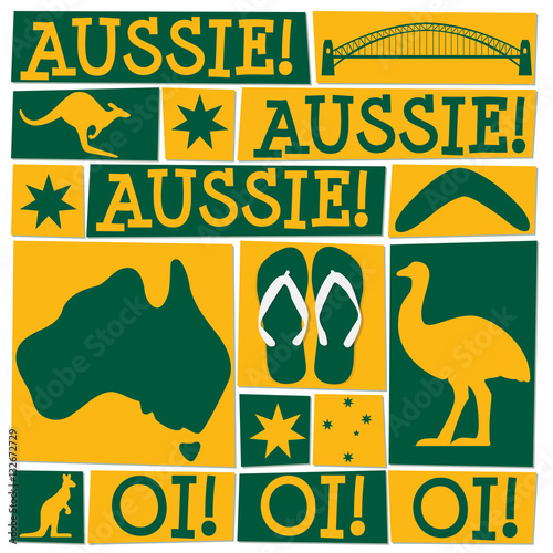 Funky Australia Day card in vector format.