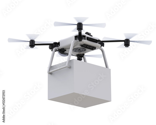 delivery drone with box