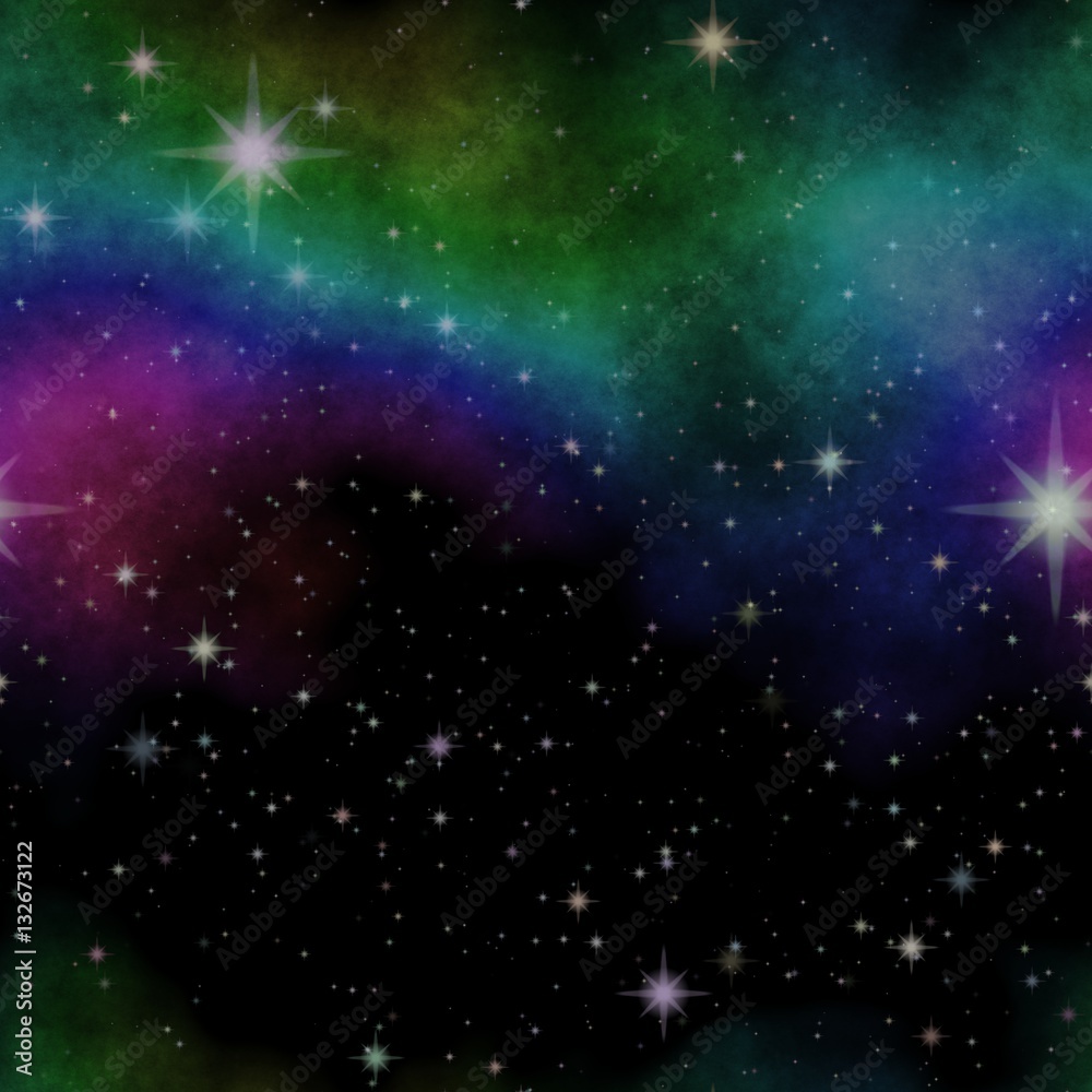 Space illustration with stars and nebula Space illustration with stars and nebula