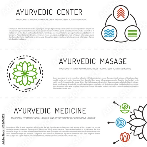 Vector image characters of alternative medicine. Ayurvedic body types. Holistic lifestyle and harmony with nature.