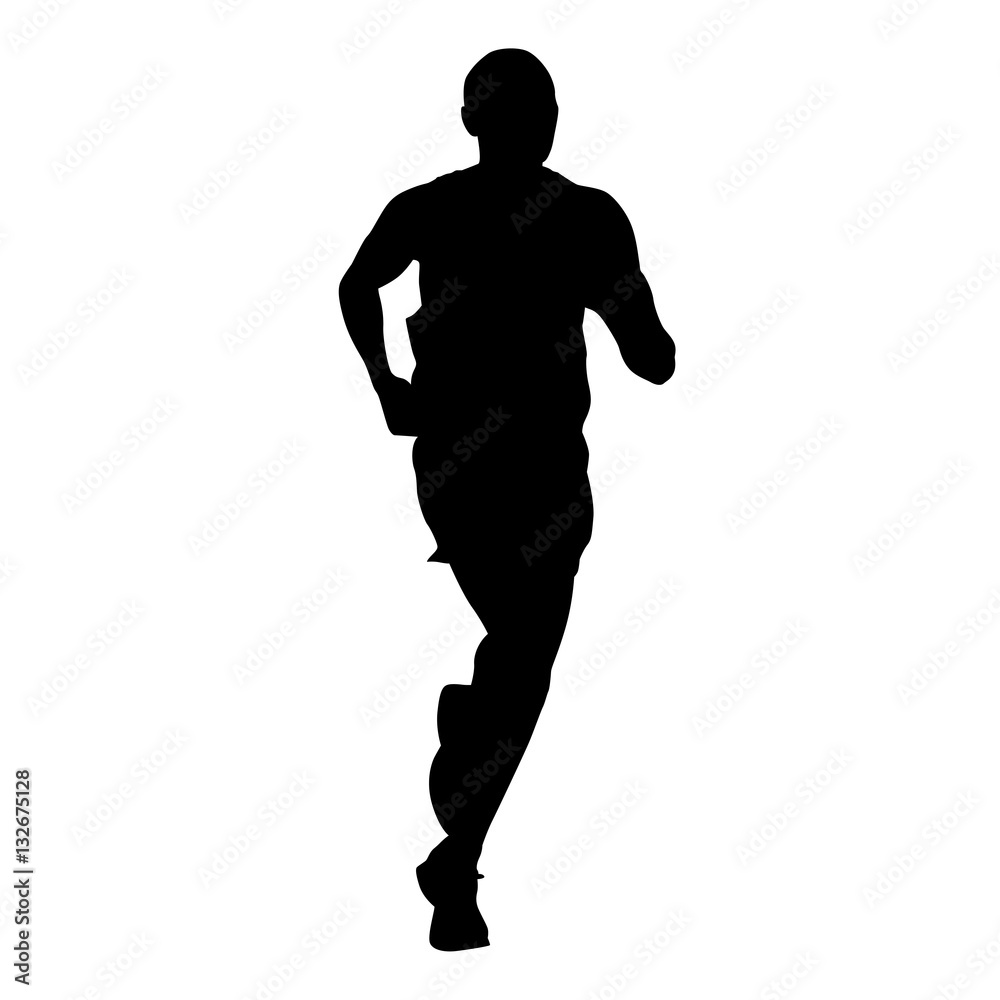Running man, athlete vector silhouette Running man, athlete vector silhouette
