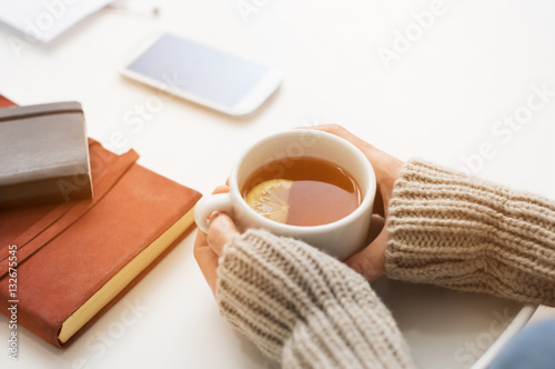 Tea time in winter