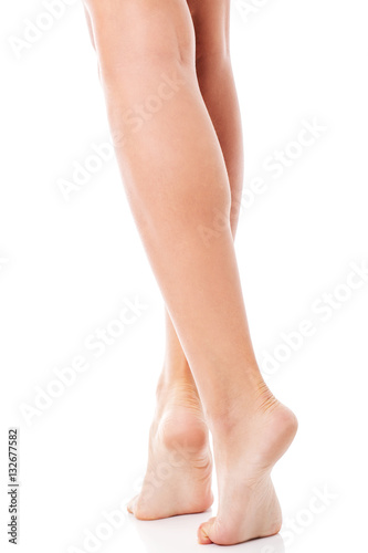 Beauty slim female legs, isolated