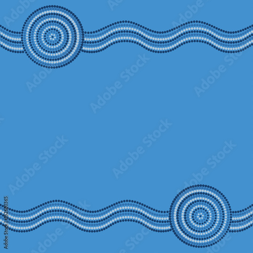 Australian Aboriginal art background in vector format.