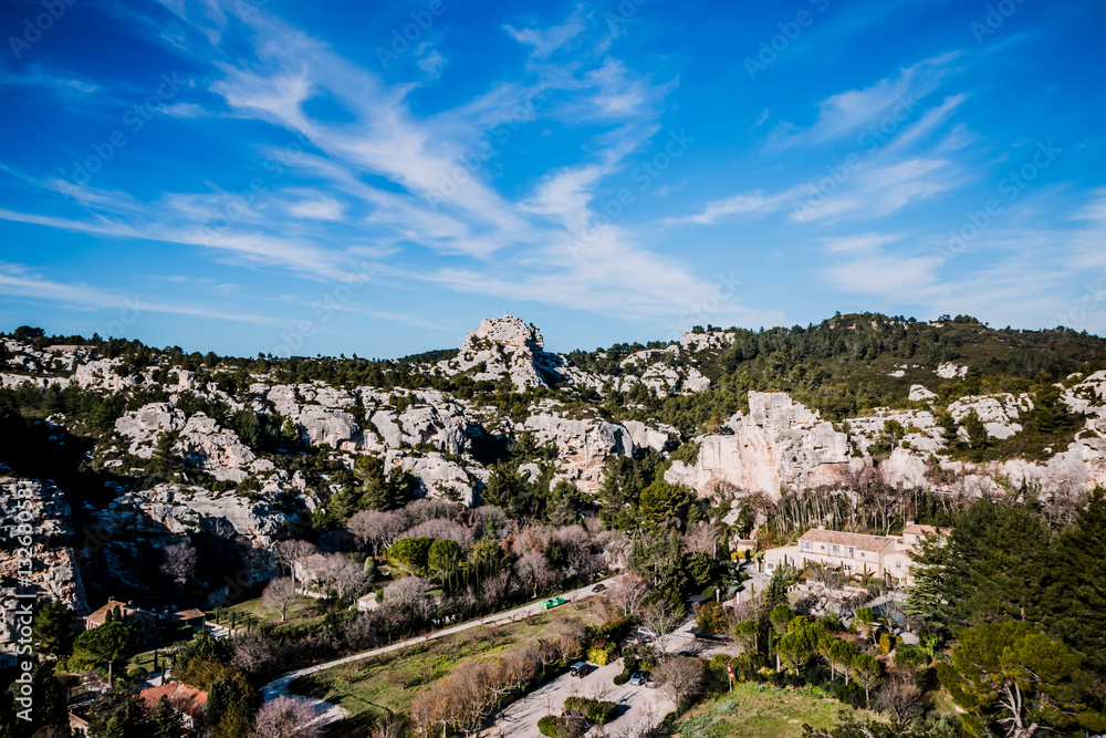 Panorama sur les Alpilles près des Baux de Provence