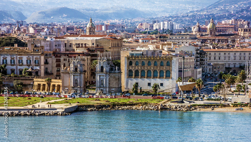 Palermo, Sicily, Italy. Seafront view photo