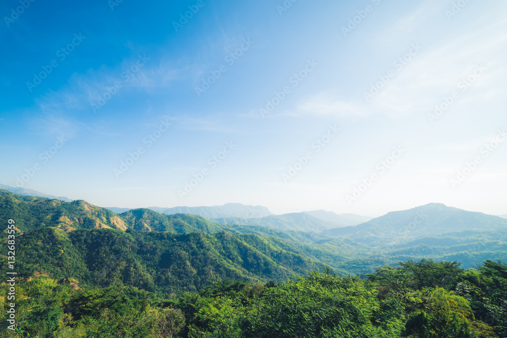 Mountains and blue sky Mountains and blue sky