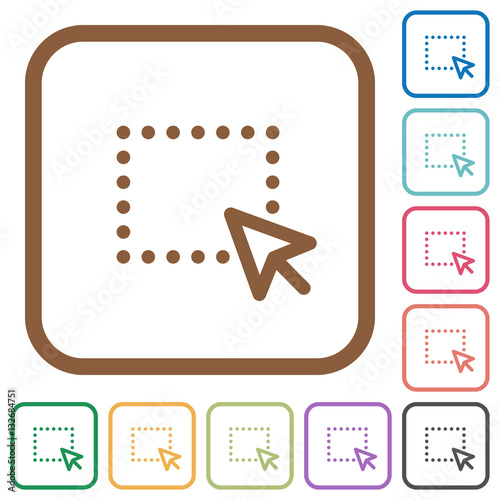 Drag and drop operation simple icons