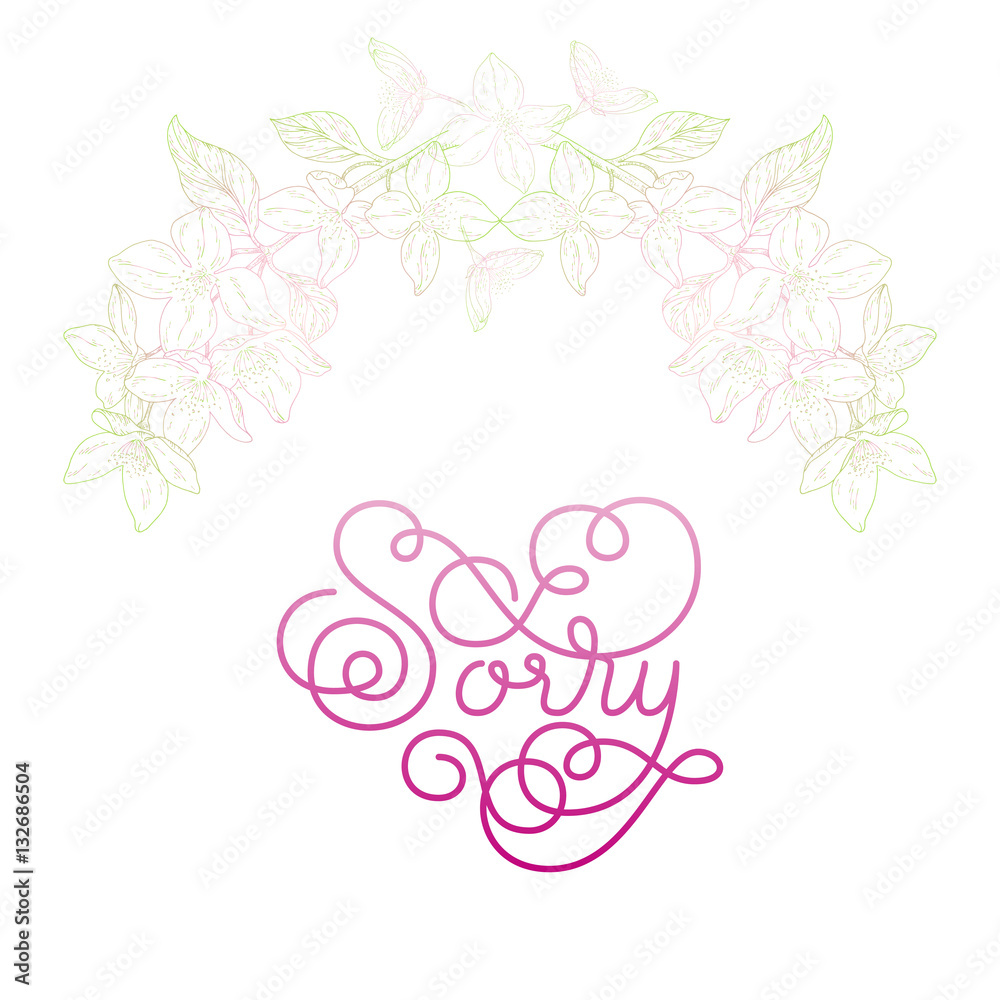 Holiday gift card with hand lettering for You and bloom silhouette Holiday gift card with hand lettering for You and bloom silhouette