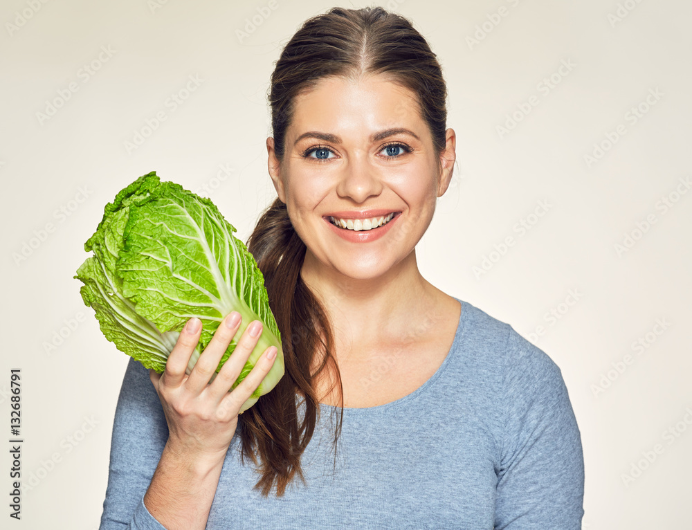 Green diet with healthy food and beautiful smiling woman. Green diet with healthy food and beautiful smiling woman.