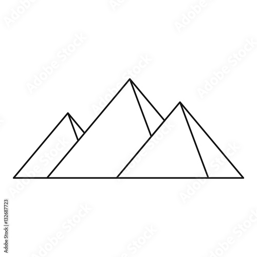 Pyramids of Egypt icon, simple style