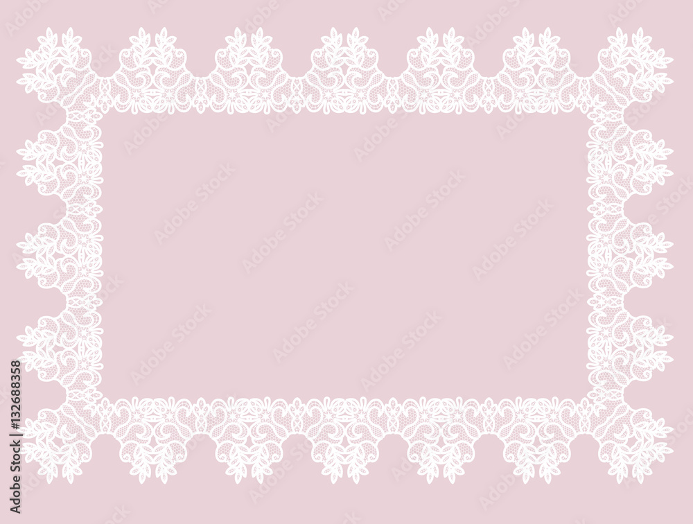 White lace frame