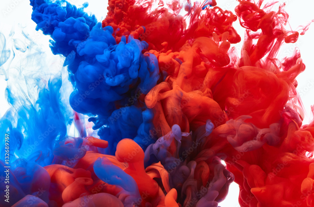 Fototapeta premium Splash of color ink