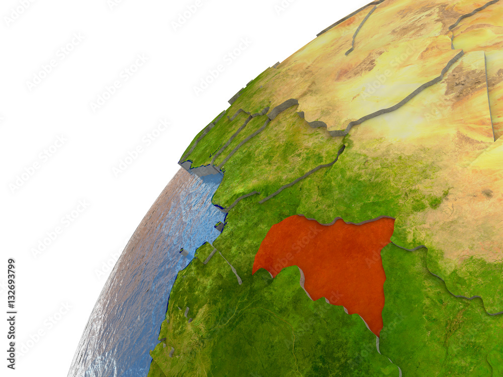 Central Africa on Earth